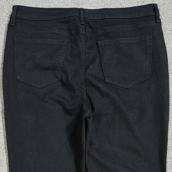 NYDJ Chloe Capri Black Jeans Raw Hem Lift Tuck Tummy Control - Picture 6 of 10